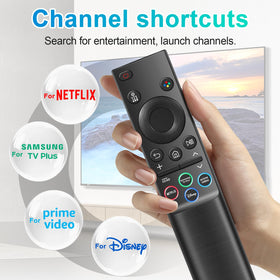 ExploreHome universal Samsung remote shortcut-buttons, quick access to apps.