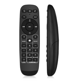 ExploreHome universal remote for Polk compatibility enables simple control of MagniFi soundbars.