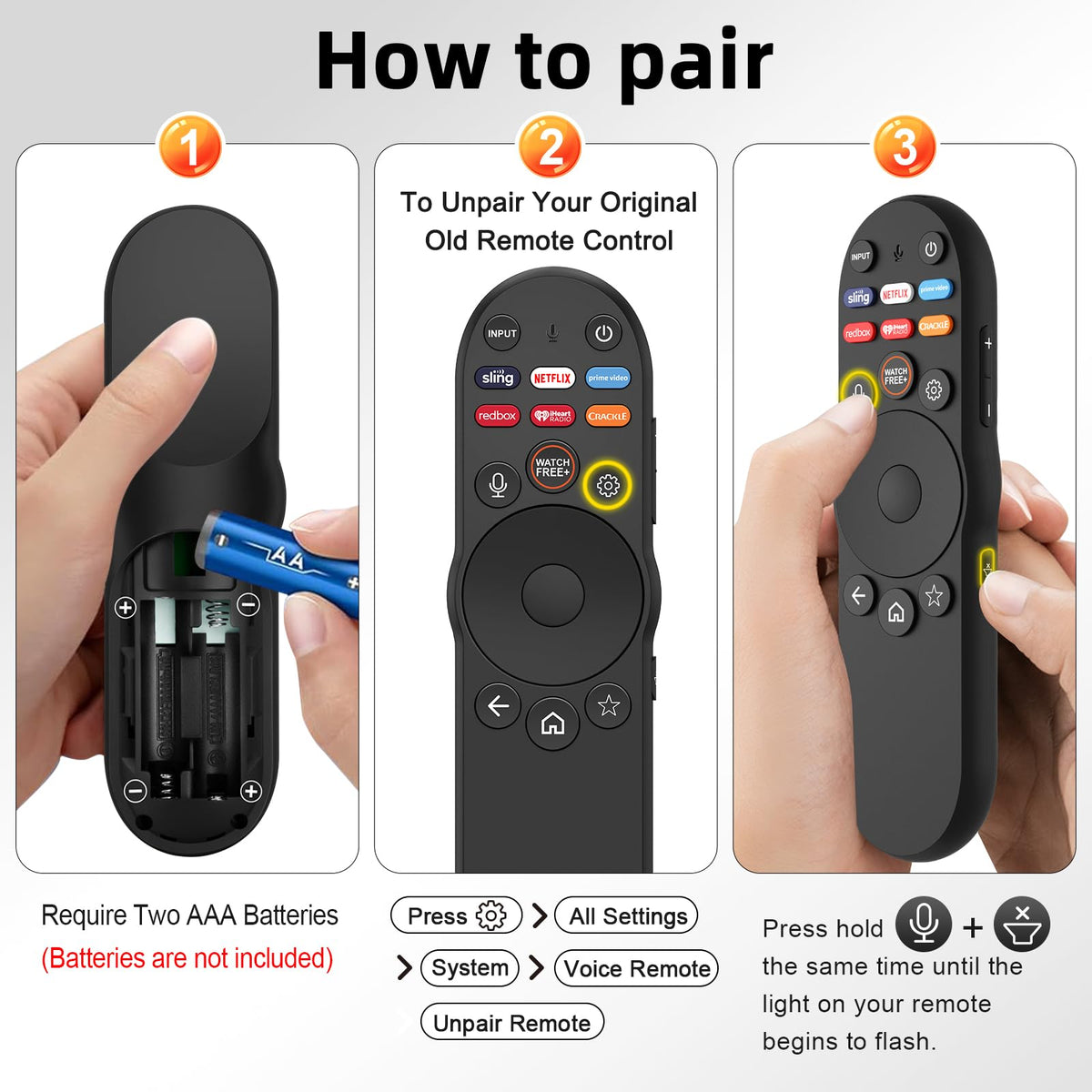 Bluetooth pairing sequence with ExploreHome remote and VIZIO TV, quick setup.