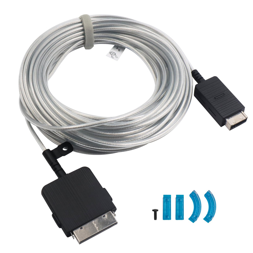 ExploreHome VG-SOCR15/ZA fiber-optics cable creates a nearly invisible connection for Samsung frames.