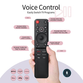 EYAIOROTES LG MR25GA remote side view highlighting slim, comfortable profile.