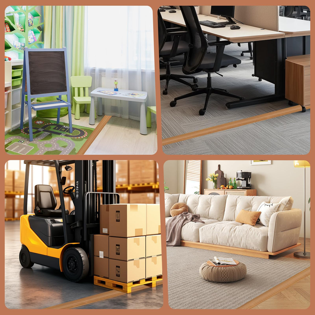EYAYEN 10 ft floor cord cover simplifies long cable routing with easy trim.