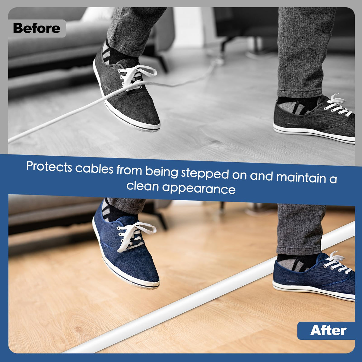 EYAYEN floor cable management cover protects cables and reduces clutter