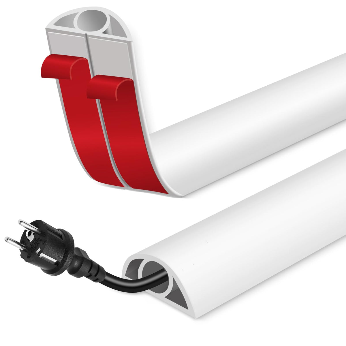 EYAYEN floor cord cover with adhesive for easy, neat wiring on floors