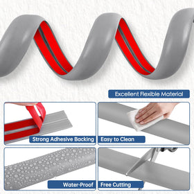 EYAYEN cord cover with curved surface minimizes trip hazards in hallways.