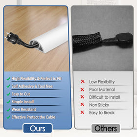 EYAYEN self-adhesive wire cover on floor for quick installation