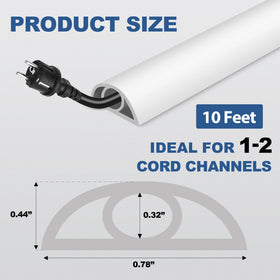 EYAYEN cord hider on the floor offers safer, tidier desks and entertainment setups
