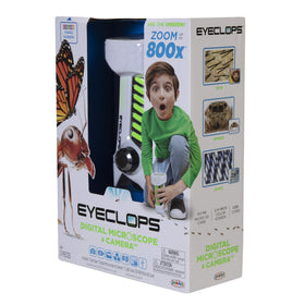 EyeClops includes a 512MB MicroSD card for storage.