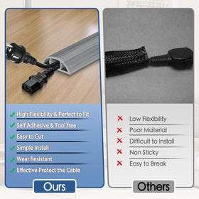 EYAYEN curved-surface floor cord cover reduces trip risks in busy hallways.