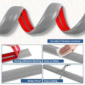 EYAYEN floor cord cover in wood-grain design blends with decor, concealing wires.