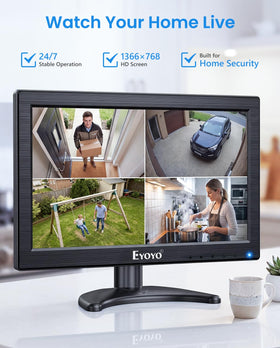 Eyoyo 12in monitor remote control enables convenient setup adjustments.