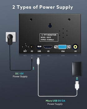 Eyoyo 5-inch monitor wide-angle 140-degree view for improved visibility