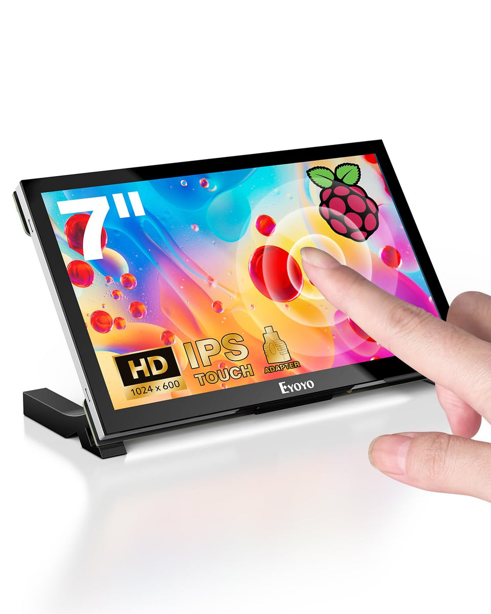 Eyoyo 7-inch front view showing screen and crisp display benefit