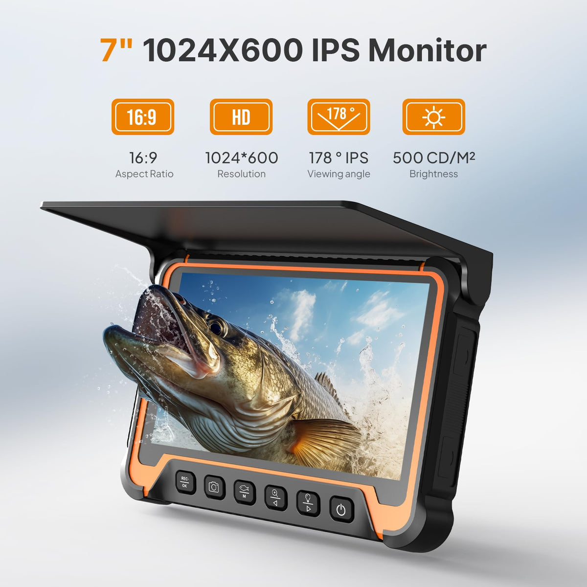 Eyoyo camera DVR records in 1080p for high-quality fishing footage