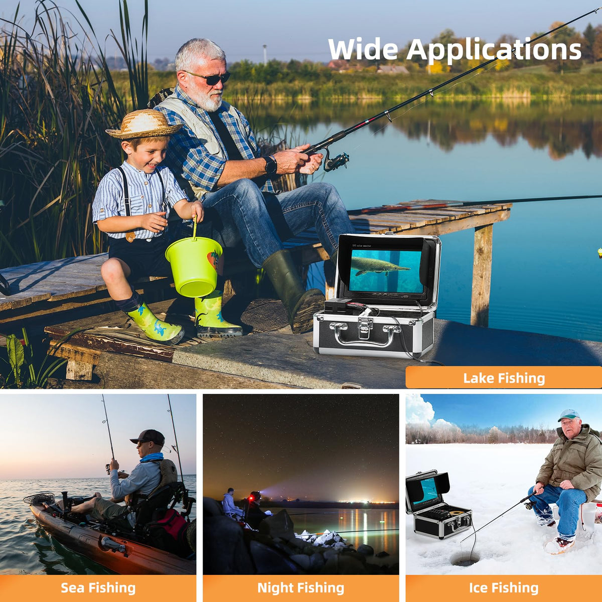 Eyoyo ice fishing use offers clear underwater view in cold
