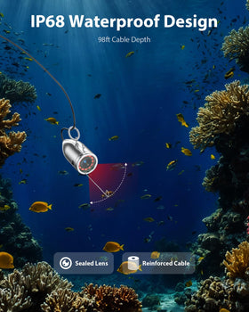 Eyoyo 12 infrared LEDs boost underwater visibility in low light.