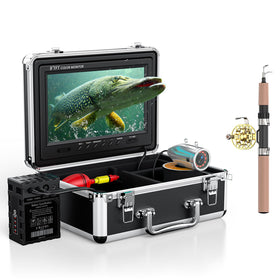 Eyoyo underwater fishing camera with a 9-inch LCD monitor for clear viewing.