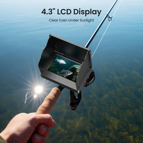 Eyoyo wide-angle lens captures a broad underwater view for better structure spotting.