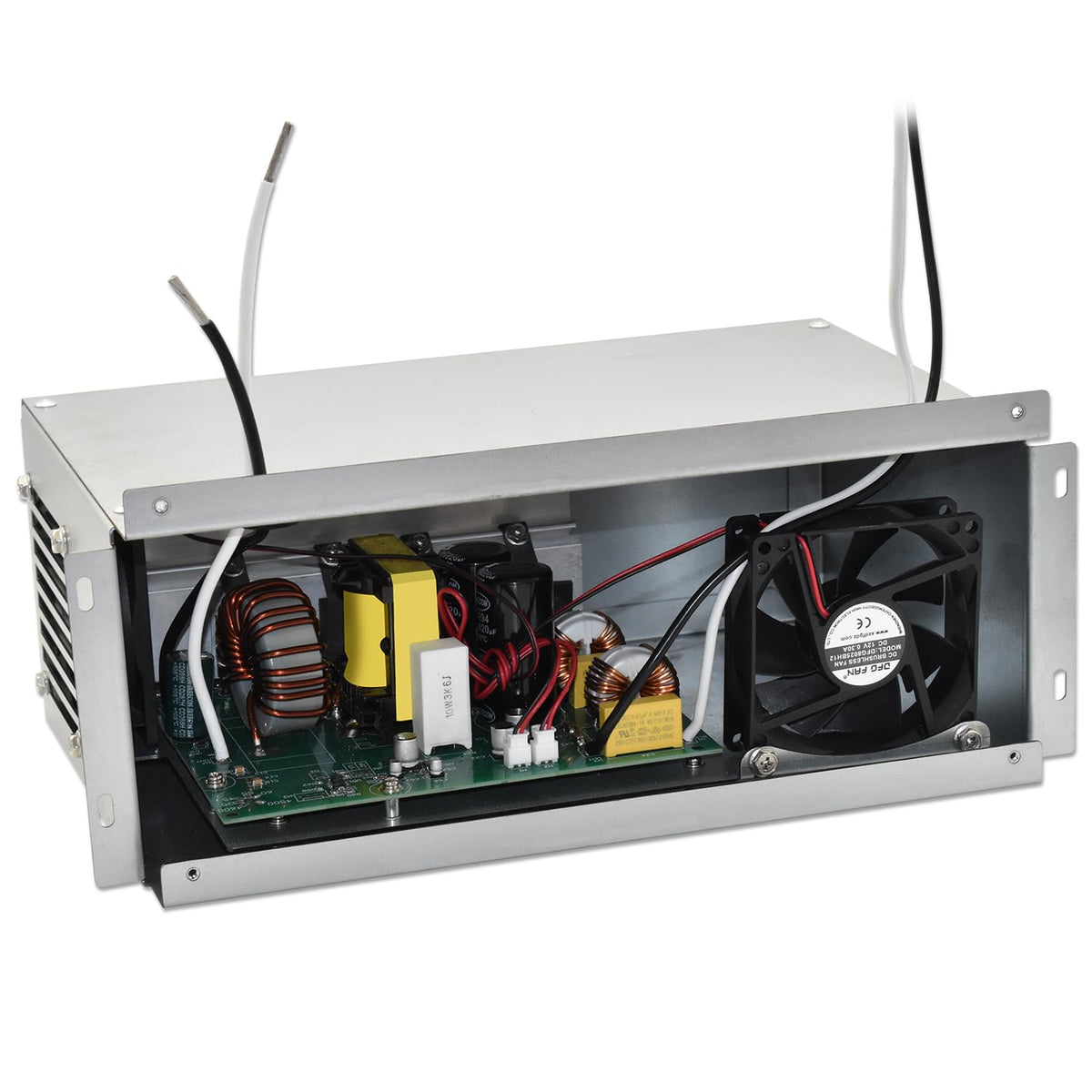 EYPDARL PD4655 front view highlighting compact RV power converter for easy mounting