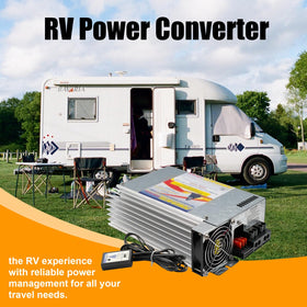 RV installation scene showing EYPDARL PD9280 powering appliances