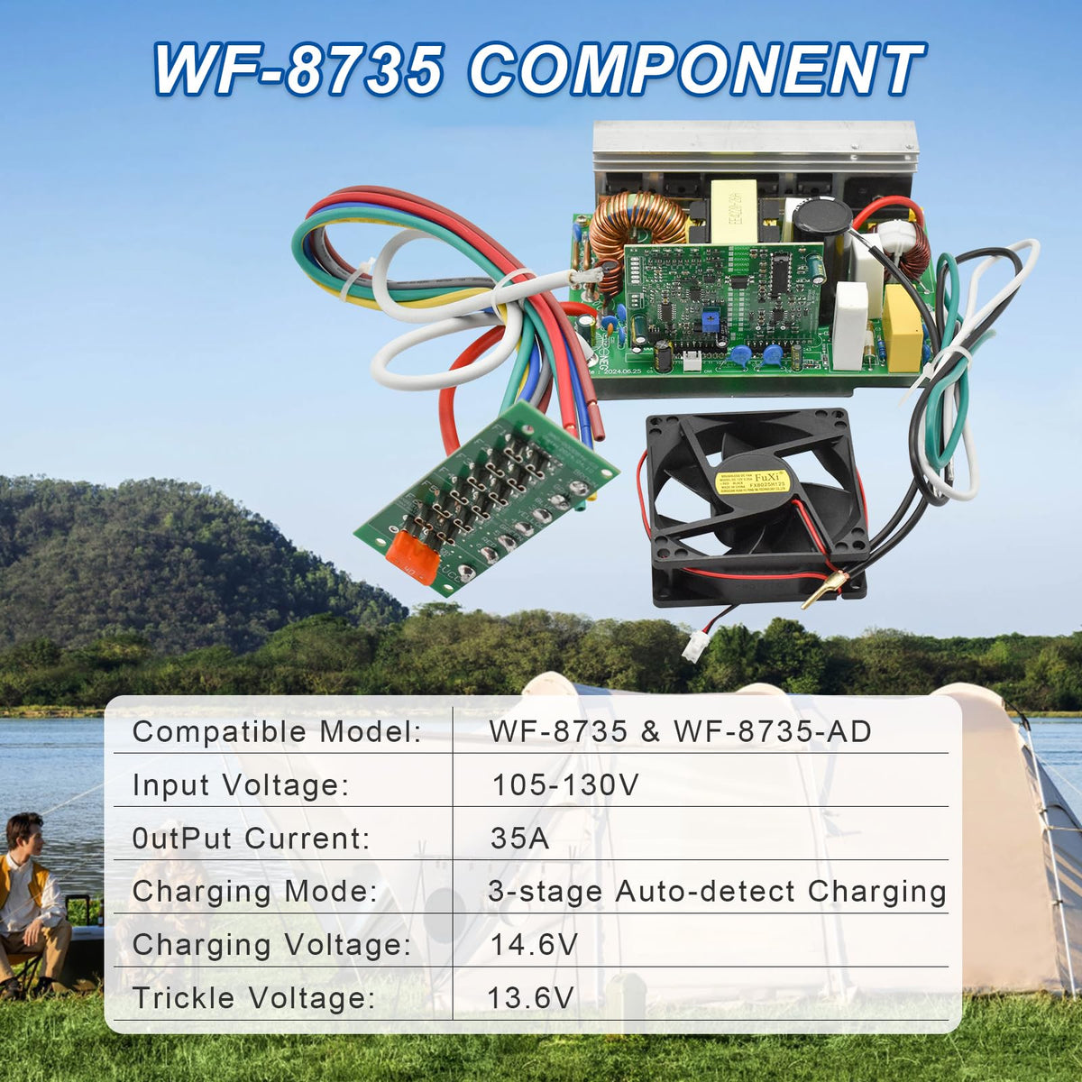 EYPDARL WF-8735 replacement ports and wiring ready for RV upgrades
