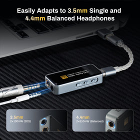 EYTSE outputs 4.4mm balanced and 3.5mm for versatile headphone connections