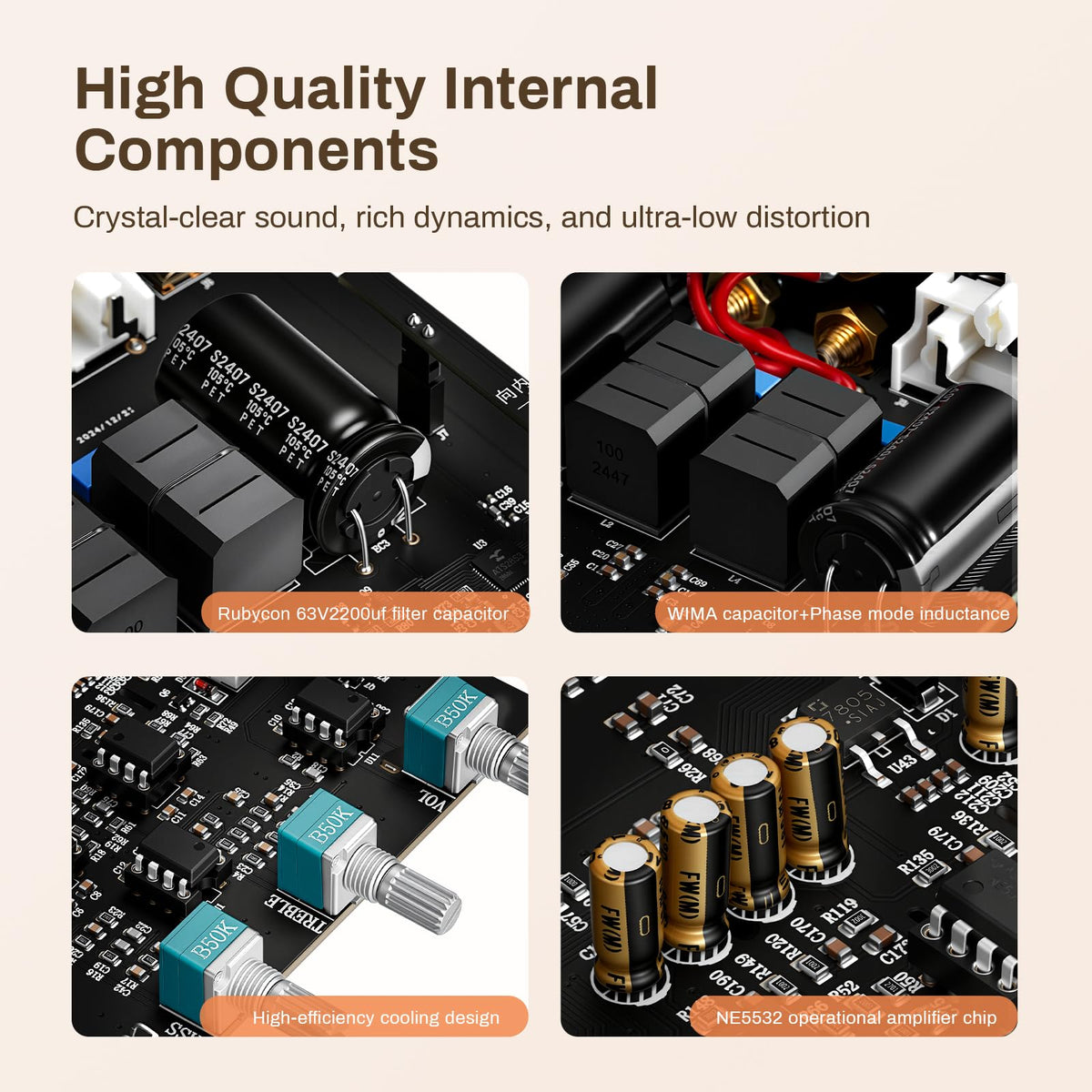 EYTSE P60 aluminum heatsink keeps the amp cool during sessions