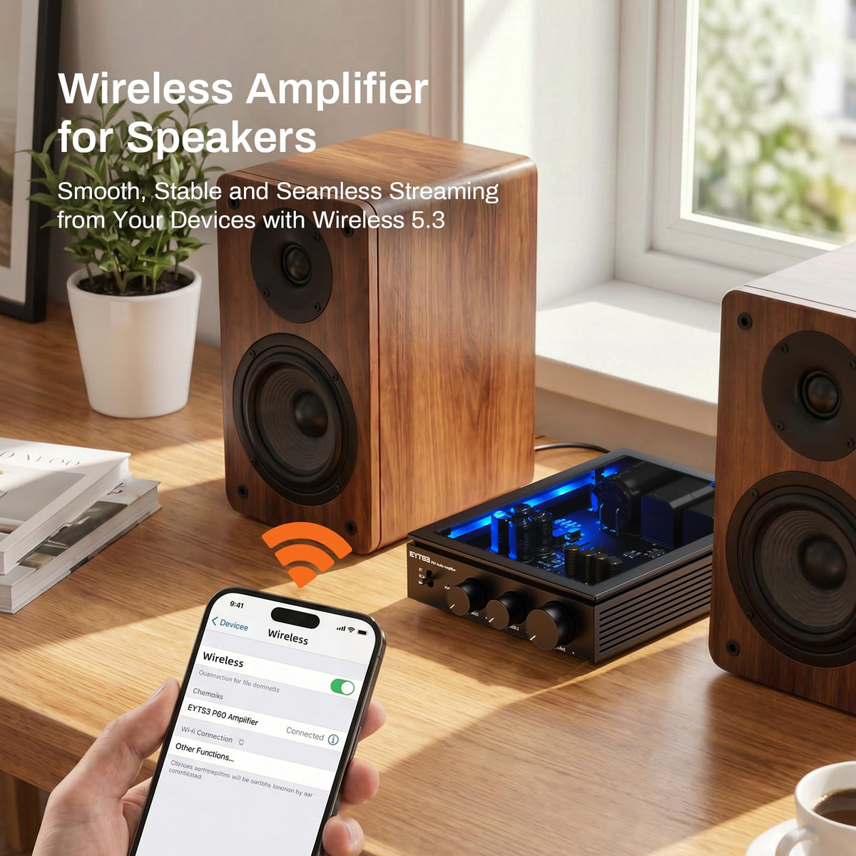 EYTSE P60 back panel ports enable flexible passive speaker connections