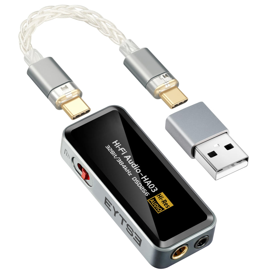 EYTSE portable headphone amplifier front view for travel-ready audio