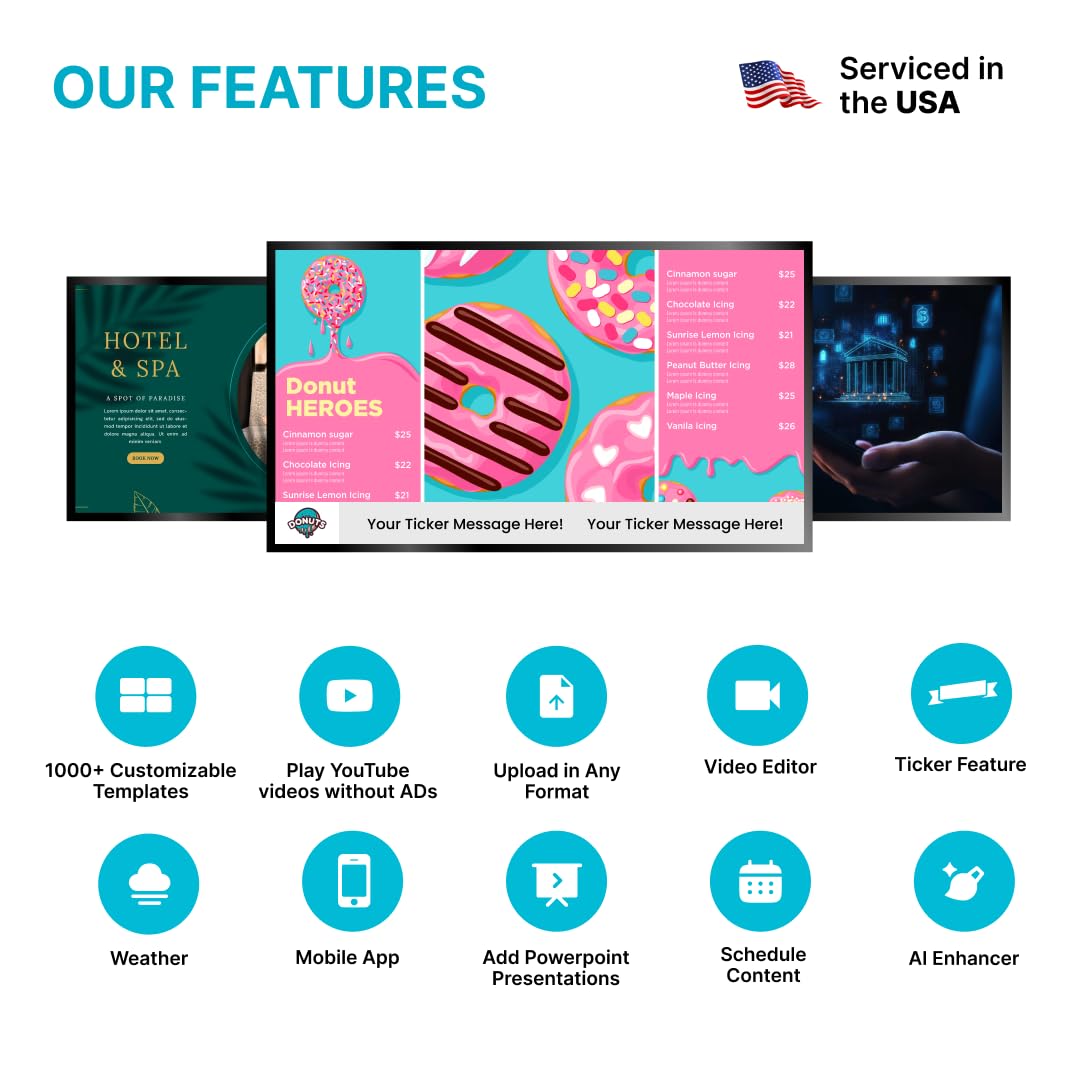 EZ-AD TV mobile app for on-the-go content management and updates.