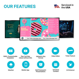 EZ-AD TV mobile app for on-the-go content management and updates.
