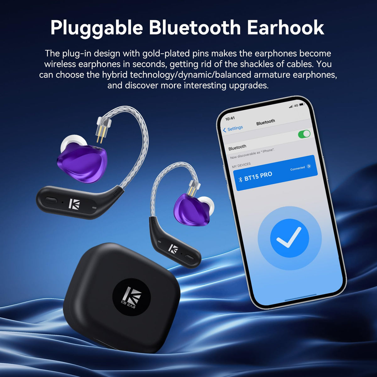 Plug-and-play pairing with your phone or player.