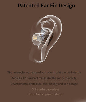 EZ EAR Coffee Bean 4N OFC cable visible for clarity and soundstage