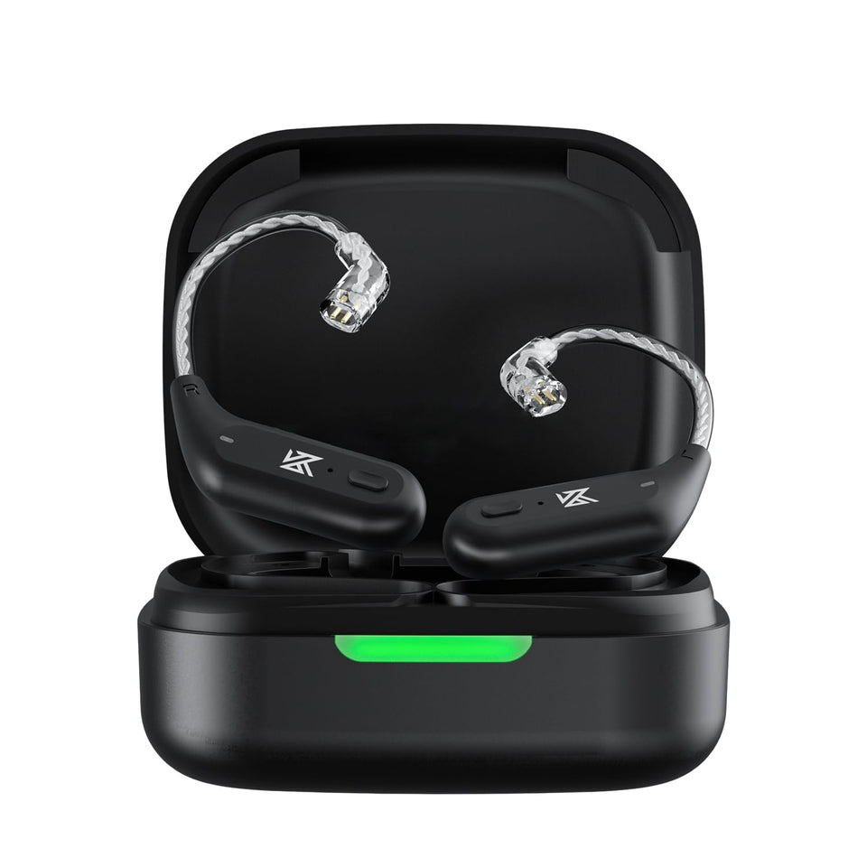 EZ Ear KZ ZST Bluetooth module on-earphones showing portable wireless listening flexibility.