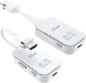 EZCast 4K wireless HDMI transmitter enabling cable-free setup for living room screens.