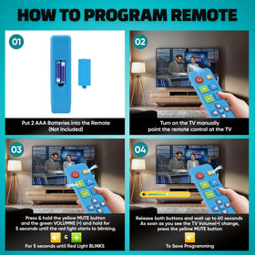 EZClicker big-button remote blue size 7x2x1 inches for easy handling