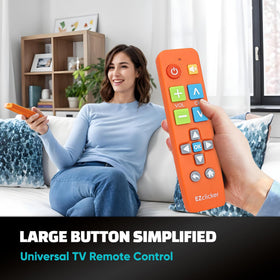EZClicker big button remote side view highlights large controls