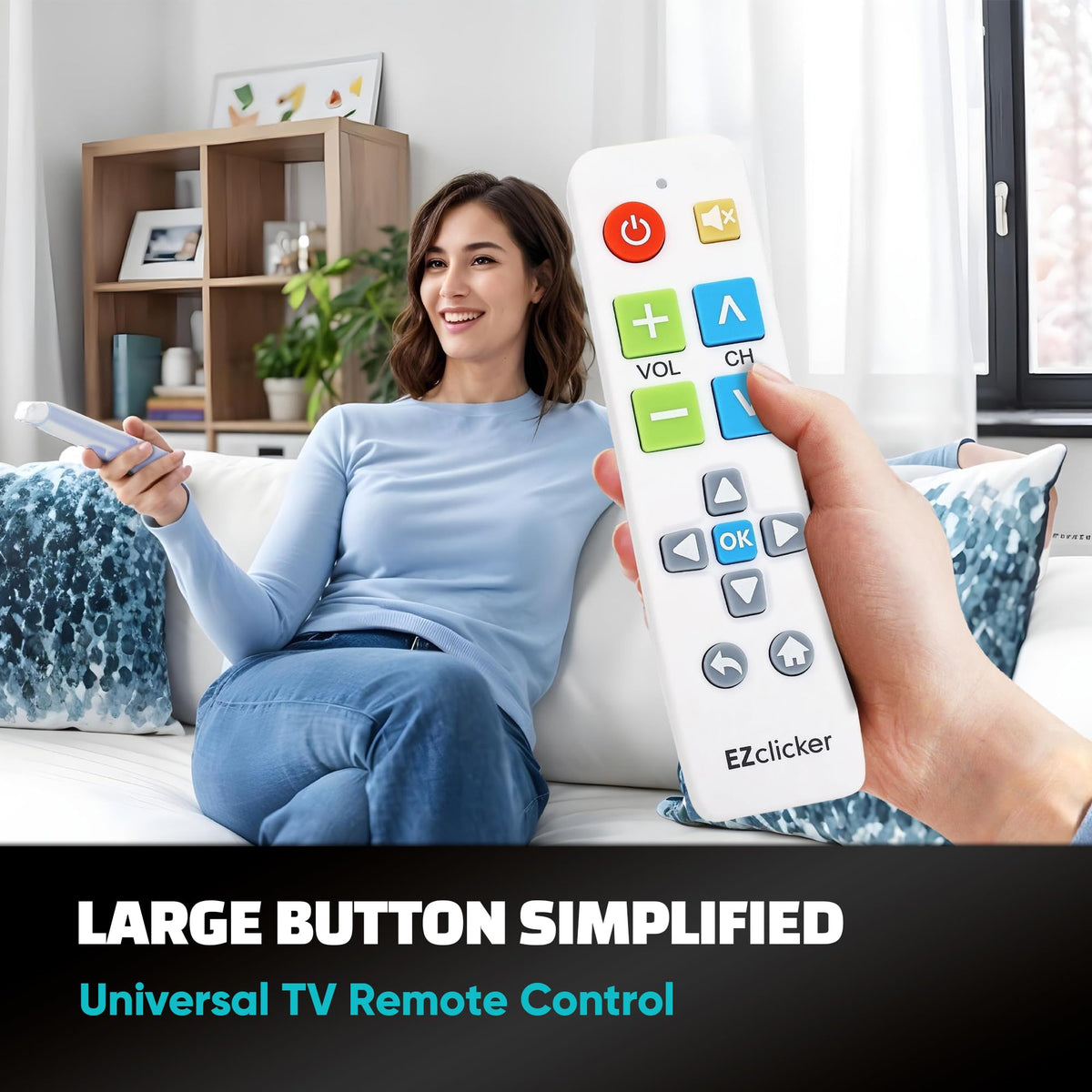 EZClicker big-button remote side view showing accessible controls.