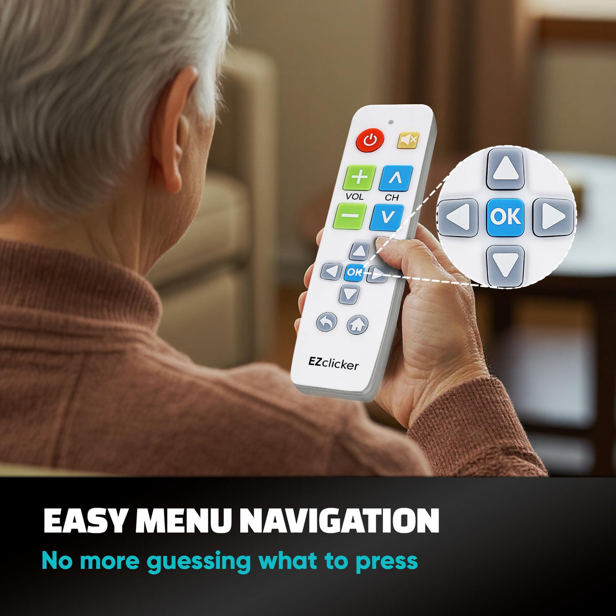 EZClicker compact lightweight design fits easily in hand.