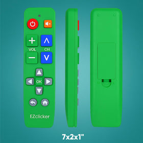 EZClicker LG remote requires 2x AAA batteries (not included) for quick power setup.