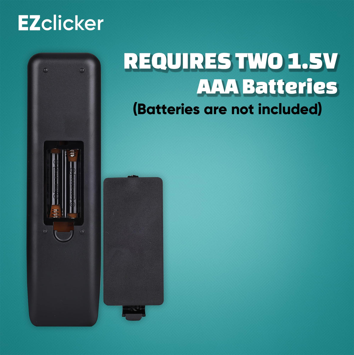 EZClicker remote in use with LG TV for simple control.