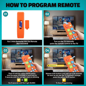 EZClicker orange remote during setup illustrates simple pairing process