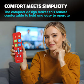 EZClicker Remote battery compartment visible; requires 2x AAA batteries.