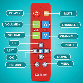 EZClicker Universal TV Remote compatibility with major brands for seamless control.