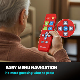 EZClicker Remote ergonomic buttons support seniors and visually impaired users.