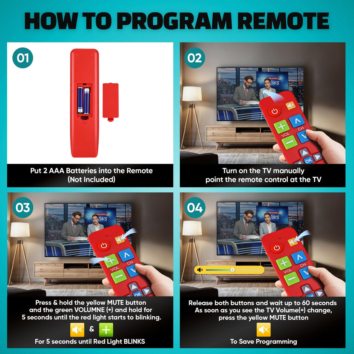 EZClicker Remote compact size fits easily in hand for simple storage.