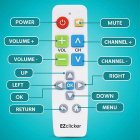 EZClicker remote tactile feedback for easier navigation.