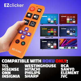 EZClicker remote battery compartment shows it requires two AAA batteries.