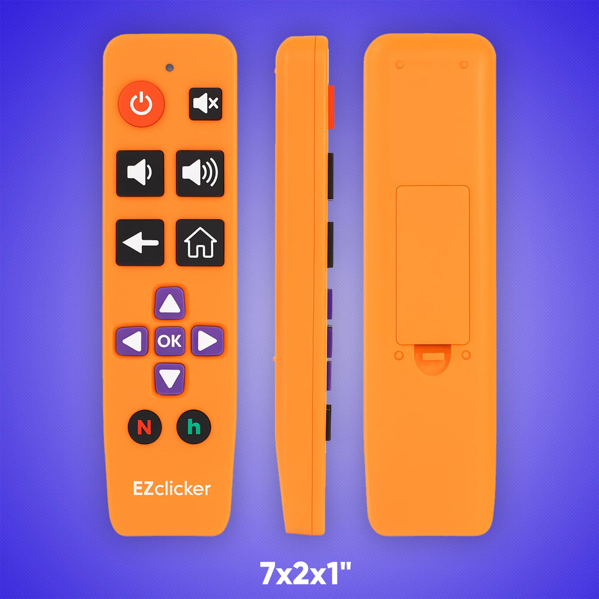 EZClicker Roku TV remote compatibility note for built-in Roku only.