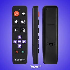 EZClicker Roku remote gift-ready packaging suitable for seniors and caregivers.